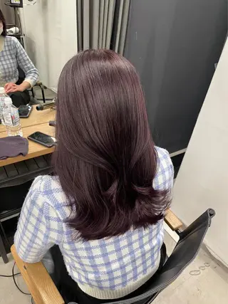 ミディアム モテヘア 韓国ヘアhikariのヘアスタイル