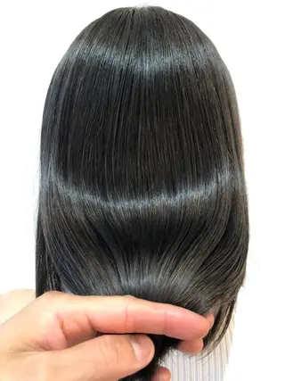 ロング パーマ ブリーチでもできる 縮毛矯正相原慎🌈のヘアスタイル