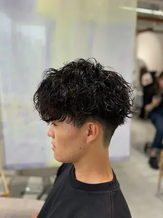 パーマ メンズ メンズパーマ特化/波 巻きツイスパ 長町至のヘアスタイル