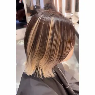 ミディアム カラー beaute錦糸町 🦖⋆͛yuka💚のヘアスタイル