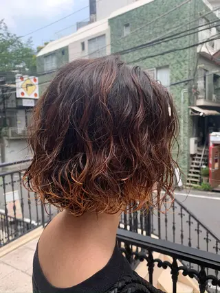 ショート パーマ 山本 晶大のヘアスタイル
