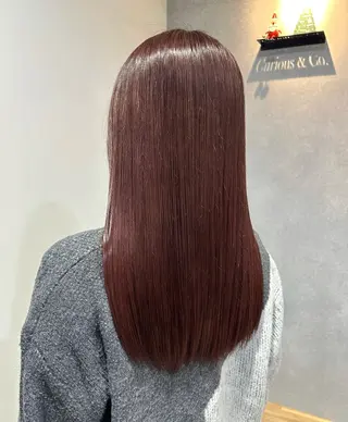セミロング カラー 唐澤 千尋のヘアスタイル