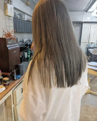 セミロング カラー パーマ ヘアアレンジ mowen RUIのヘアスタイル