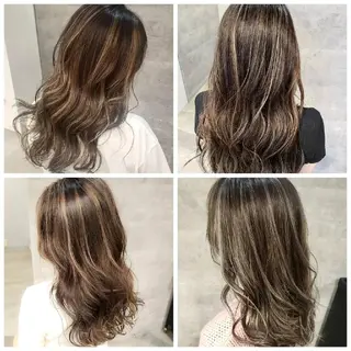 セミロング カラー ミルクティー特化 🌈島内　琢真🌈のヘアスタイル