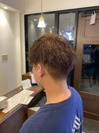 カラー パーマ メンズ 池田 健汰のヘアスタイル