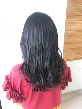 セミロング カラー パーマ 金子 富士のヘアスタイル