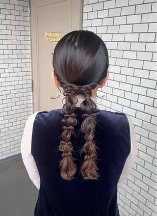 ロング ヘアアレンジ 参列♡デートゆるふわ ヘアメイク🎀みゆうのヘアスタイル