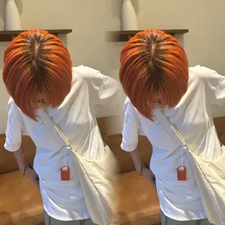 ショート カラー 🦋ブリーチなしダブ ルカラー🌈MEGUのヘアスタイル