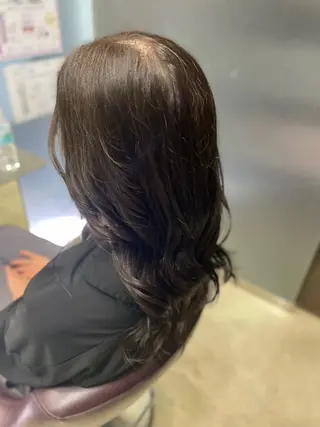 ロング カラー ヘアアレンジ 石川 果憐のヘアスタイル