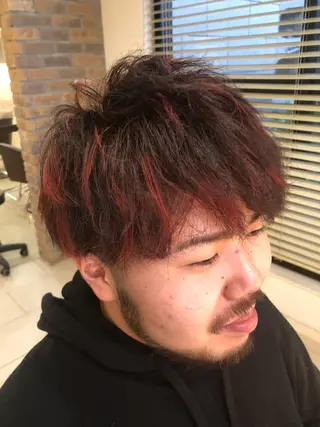 ショート カラー メンズ 似合わせ/代表 髪質改善/山田将大のヘアスタイル
