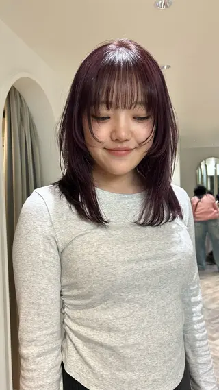 ミディアム カラー じゅわっと暖色カラー 🍊Moemiのヘアスタイル