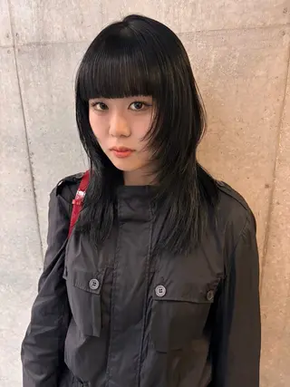 セミロング カラー yuuna/ ハッシュカット🎀のヘアスタイル
