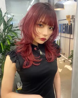 セミロング カラー 無料ショートカット 募集中📛杏のヘアスタイル