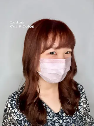 セミロング カラー ヘアアレンジ 二ヶ月綺麗なデザイン カット/星野六三四のヘアスタイル