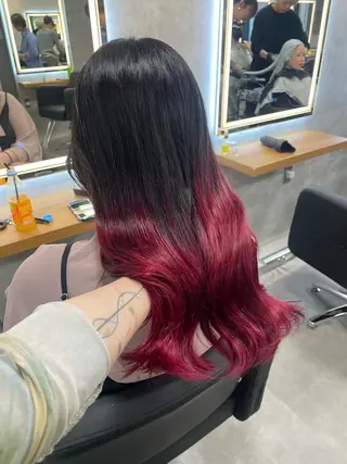 ロング カラー ヘアアレンジ 透明感カラー/推しカ ラー☁️JURAのヘアスタイル
