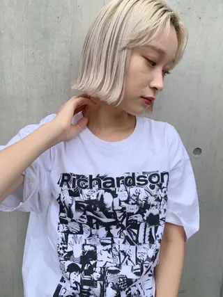 ショート 透明感カラー🌿ボブ ✨飛田　ケイのヘアスタイル