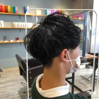 ミディアム カラー パーマ ヘアアレンジ メンズ キッズ ネイル マツエク・マツパ アイブロウ EnBlesS西宮 マンツーマン神道有基のヘアスタイル