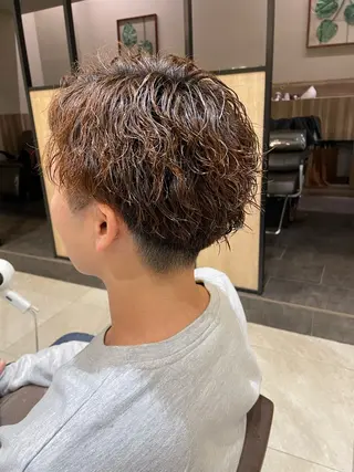 パーマ メンズ 野水 隆雅のヘアスタイル