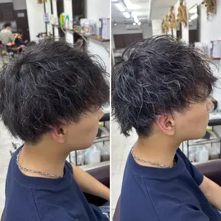 パーマ メンズ ダブルスキルエクステ /羽エクステ白石宇由のヘアスタイル