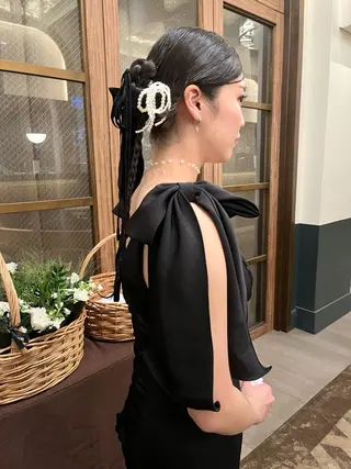 ロング カラー ヘアアレンジ ハイトーン/顔まわり レイヤー/YUKAのヘアスタイル