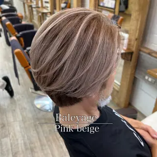 ミディアム カラー パーマ ヘアアレンジ メンズ 二ヶ月綺麗なデザイン カット/星野六三四のヘアスタイル