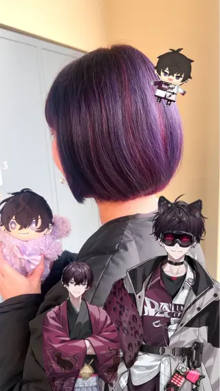 ミディアム カラー メ イのヘアスタイル