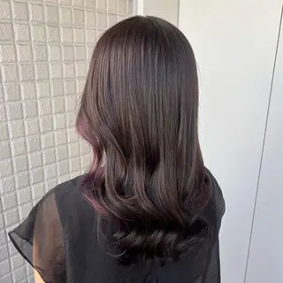 カラー 艶感カラー/オリーブ アレンジ：♡のヘアスタイル