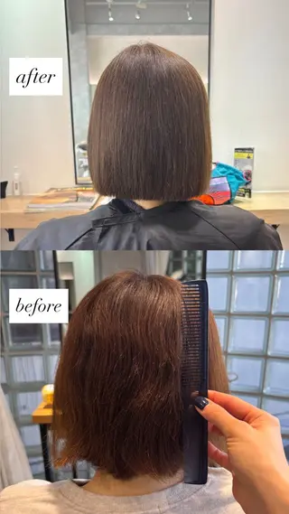 ショート カラー パーマ クレハ :)のヘアスタイル