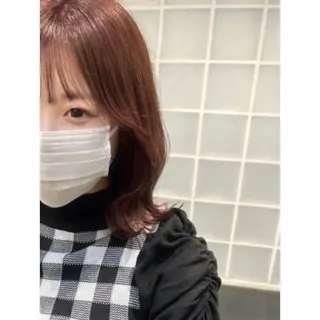 ミディアム カラー 山本 凪のヘアスタイル