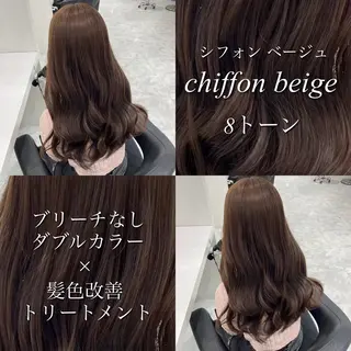 カラー 🤍ブリーチなし ブラウンhimi🤍のヘアスタイル