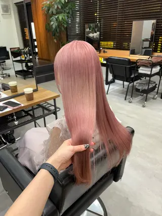 ロング カラー ENA💗NEXT /ハイトーンエクステのヘアスタイル