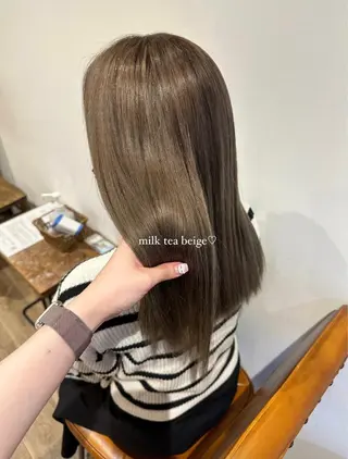 ロング カラー パーマ ヘアアレンジ キッズ ネイル マツエク・マツパ アイブロウ Himawari♡ 柔らかいカラーのヘアスタイル