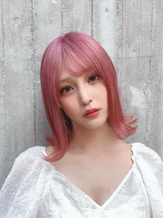 ミディアム カラー 🌙HIZUKI🌙 ハイトーン 艶髪のヘアスタイル