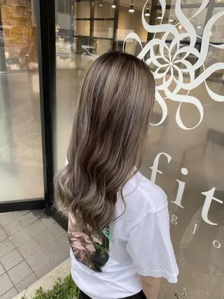 ロング カラー ヘアアレンジ Belle hair Design青野大貴のヘアスタイル