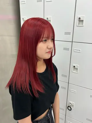 セミロング カラー 💖似合わせカラー レイヤー💖縮毛矯正のヘアスタイル