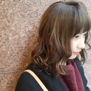 ミディアム カラー 美谷添(ミヤゾエ) まどか大人ヘアサロンのヘアスタイル