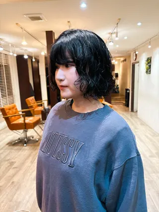 ショート パーマ レイヤー/パーマ /縮毛/ 宮本 泰周のヘアスタイル