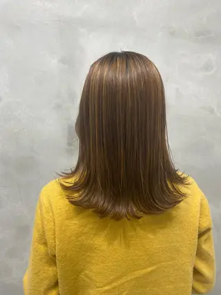 ミディアム 村山 豪歩のヘアスタイル
