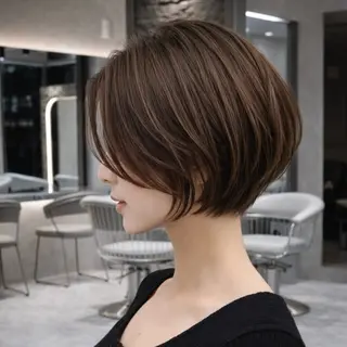 ショート カラー 《髪質改善✖️レイヤ ー🩶》ナオヤのヘアスタイル