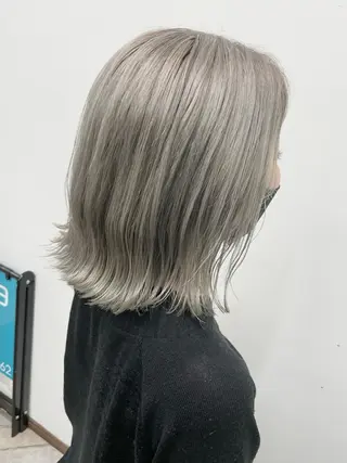 ミディアム 髪質改善×縮毛矯正 ×艶カラーNAOのヘアスタイル
