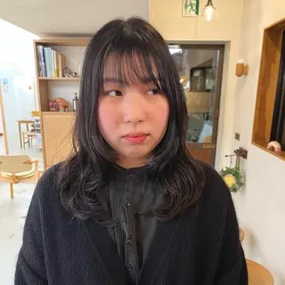 セミロング パーマ 宇野澤 銘のヘアスタイル