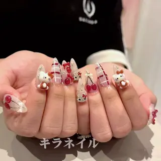 ネイル 🎀kira 長さだし💗モチ最高のネイルデザイン