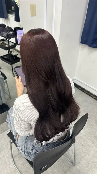 ロング カラー パーマ ヘアアレンジ メンズ キッズ 盛れ韓国ハイトーン 🎀Himari🎀のヘアスタイル