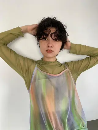 ショート カラー パーマ Hayashi Shioriのヘアスタイル