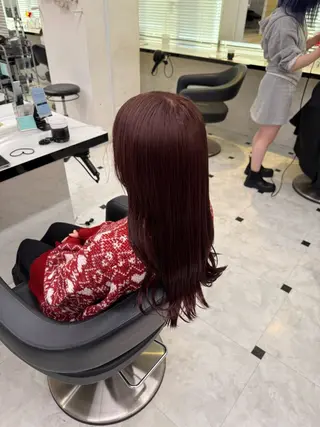 ロング カラー ヘアアレンジ 🥀レイヤー×ハイト ーントレンドヘア🥀のヘアスタイル
