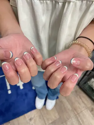 ネイル はばすみれ🎀ﾈｲﾙ 光ﾌｪｲｼｬﾙ ﾍｱのネイルデザイン
