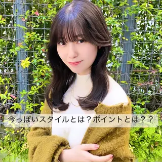 セミロング カラー 艶髪と透明感を ‼️/若林のヘアスタイル