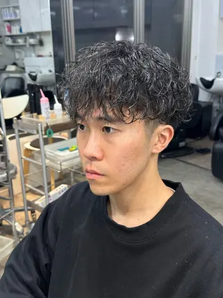 パーマ メンズ fifth/原宿/ カットモデル/カズのヘアスタイル