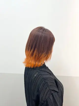 ミディアム カラー ヘアアレンジ 似合わせレイヤー/ 美髪縮毛矯正/ミナエのヘアスタイル