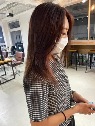 セミロング カラー KOOKI スティードトーキョーのヘアスタイル